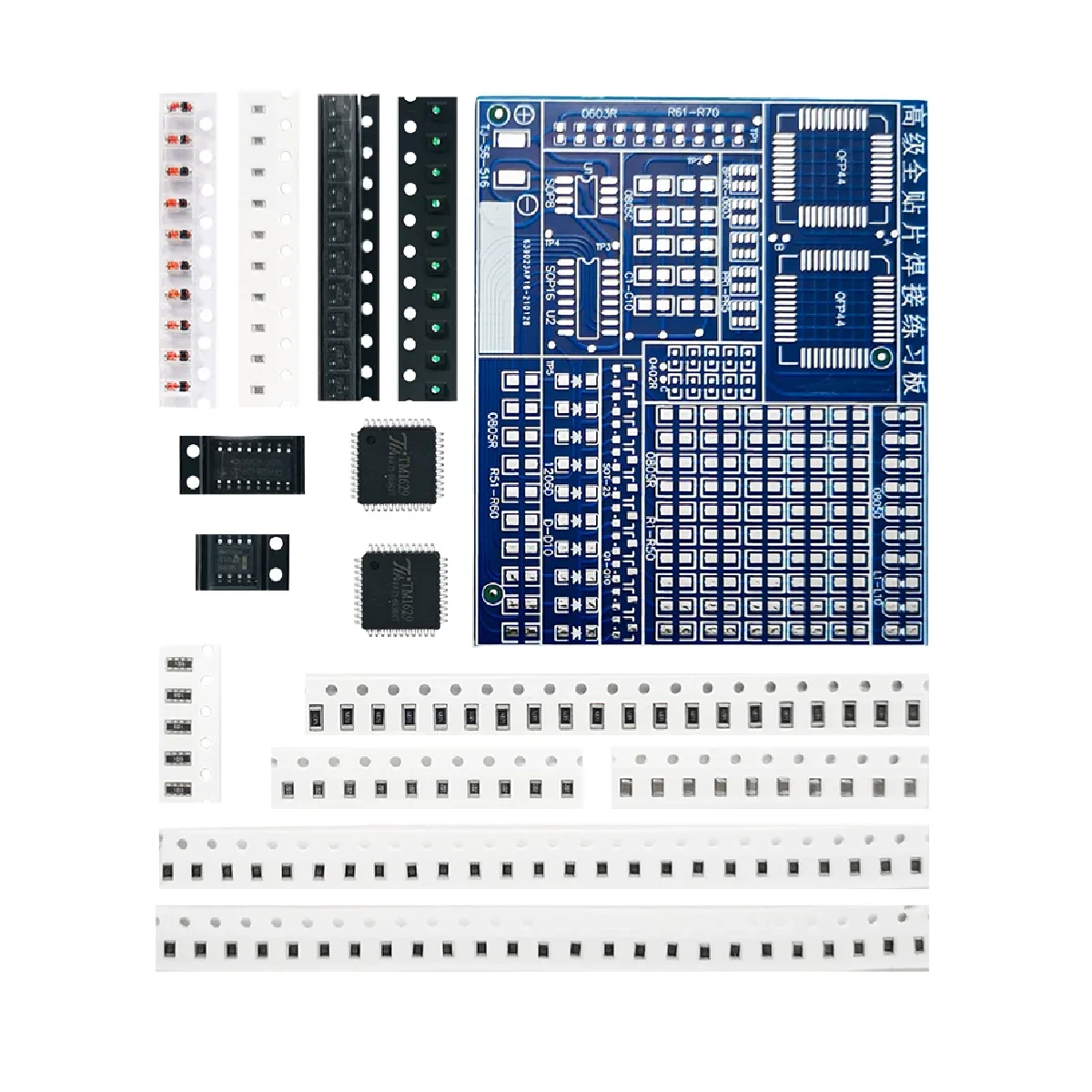 SMD SMT Soldering Practice Kit, Full Patch Welding Training Board, Electronic DIY Kit for Beginner STEM Learning