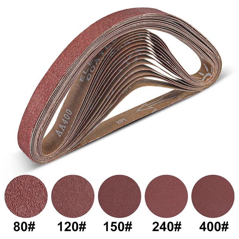 3Pcs 1.0x30inch /762X25Mm Sanding Belts, Suitable for Grinding and Polishing Surfaces Such as Wood and Metal