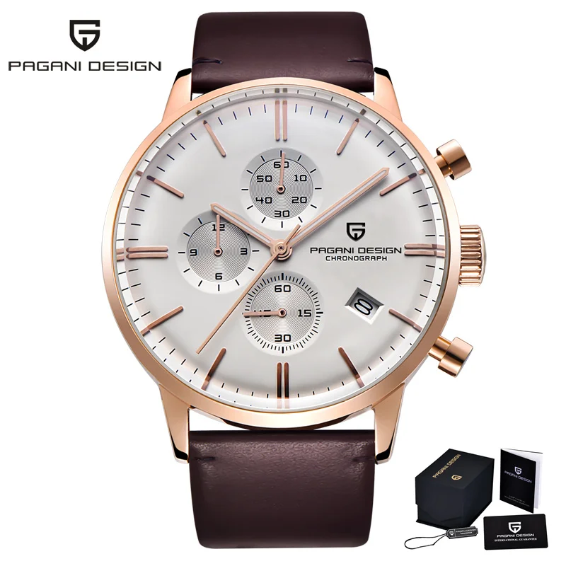 Men's Multi-Functional Quartz Watch with Sapphire Glass