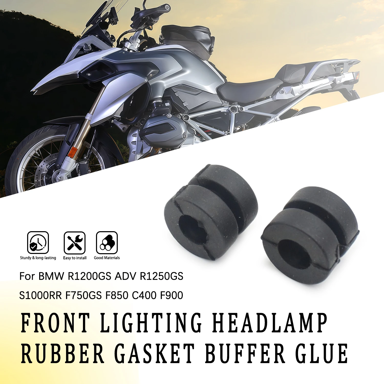 For BMW R1200GS ADV R1250GS S1000RR F750GS F850 C400 F900 63128533690 Motorcycle Headlight Mouthing Rubber Grommet Plugs Pads