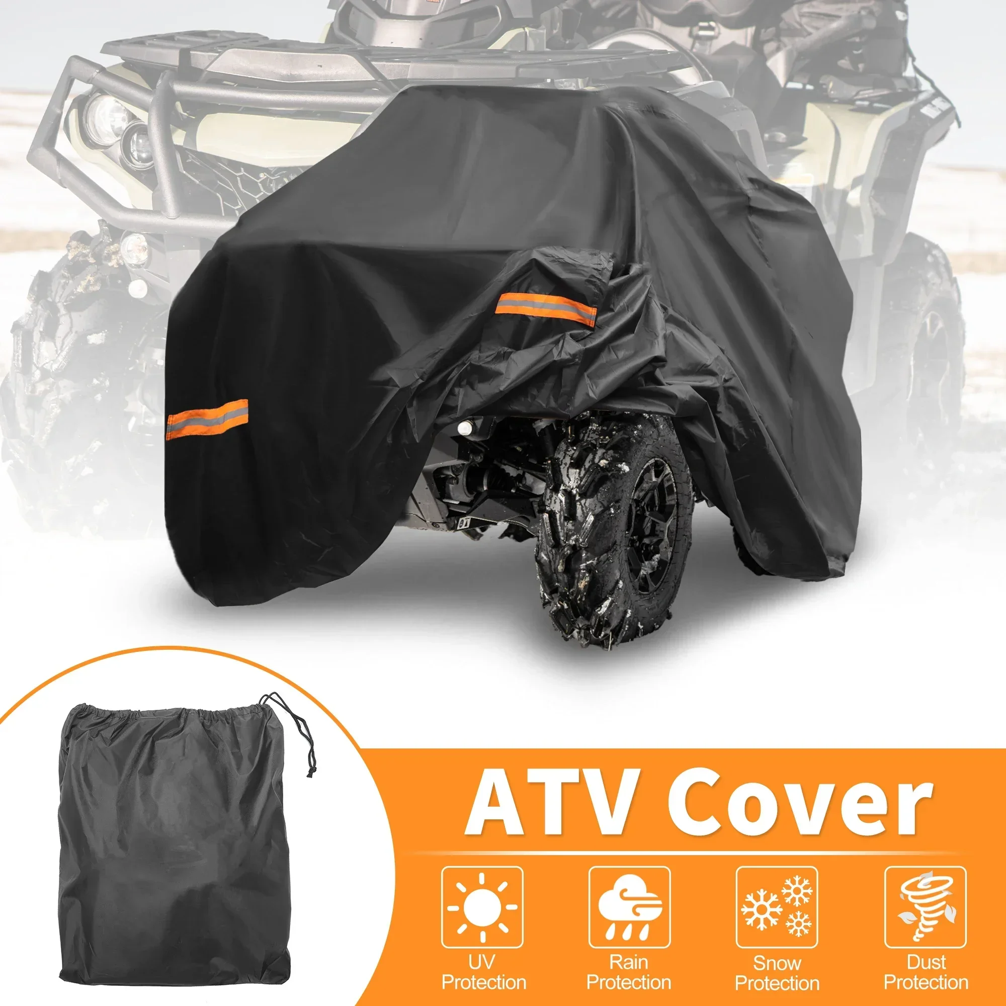 RL Couverture pour Can-am Outlander MAX XT DPS/XT-P Étanche 4 Roues Façades Couverture Extérieure 210D-PU 210*120*115cm