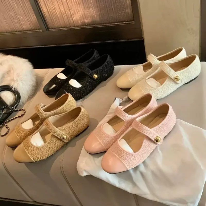 

Французские туфли Мэри Джейн для женщин, новые, весенне-осенние, с круглым носком, на одном ремешке, на плоской подошве