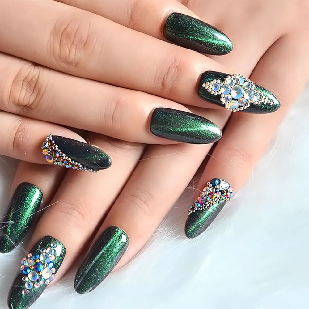1 Box AB-Kristall-Nagel-Strasssteine in verschiedenen Größen, flacher Boden, kristallklare Diamant-Edelsteine, DIY-Nagelkunst-Dekorationen, Strasssteine – Detail 7