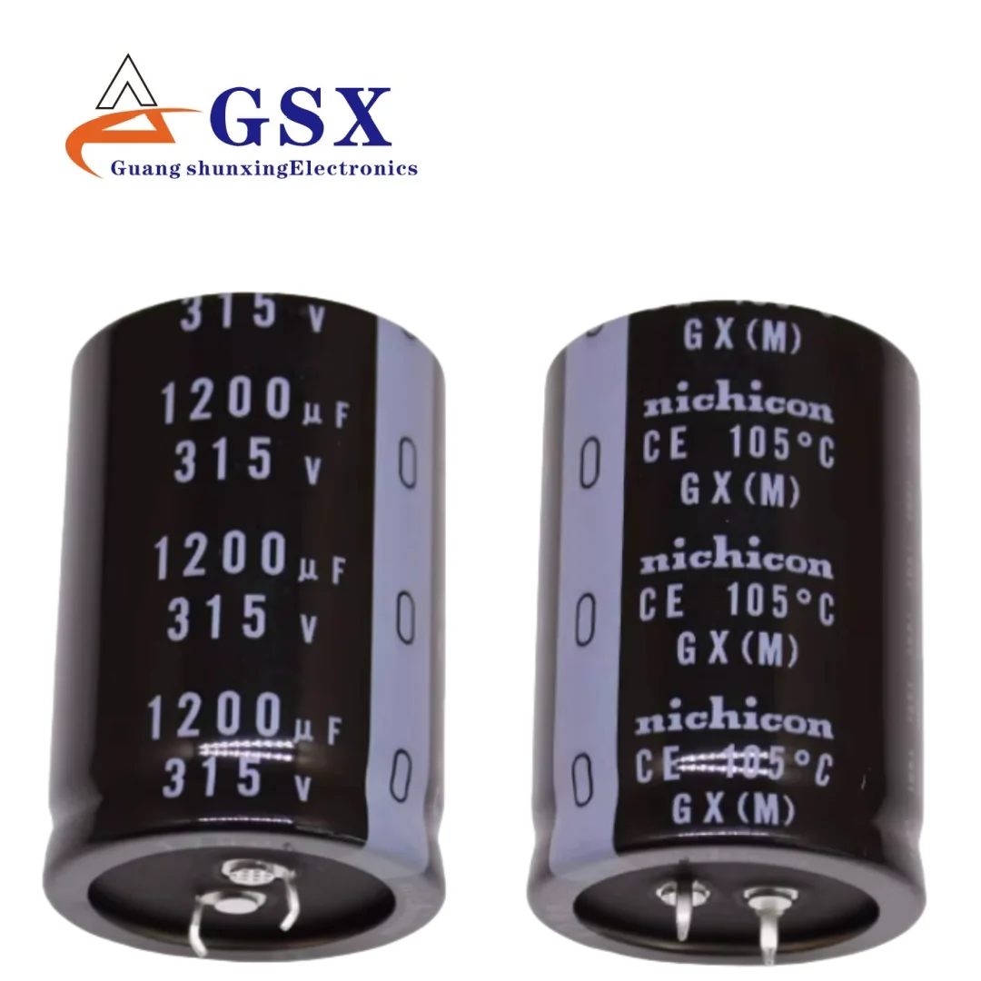 

1200UF 315V imported aluminum electrolytic capacitor 315v1200uf 35 * 50 Nichicon GX 105 degrees