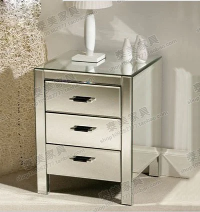 Lustro szafka dekoracyjna Meble Stolik nocny Wielofunkcyjna szafka Szafka boczna Meble europejskie Szkło neoklasyczne