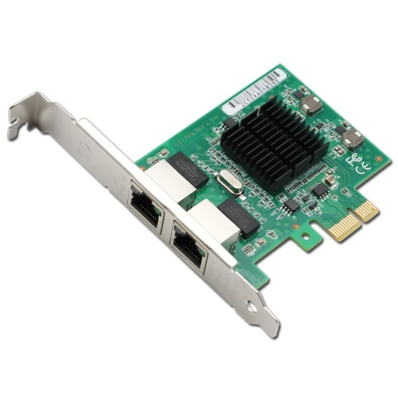 E576T2 PCI-E Dual Port Gigabit Network Card 82576 Chip Dual RJ45 1000Mbps Desktop Wired LAN Adapter