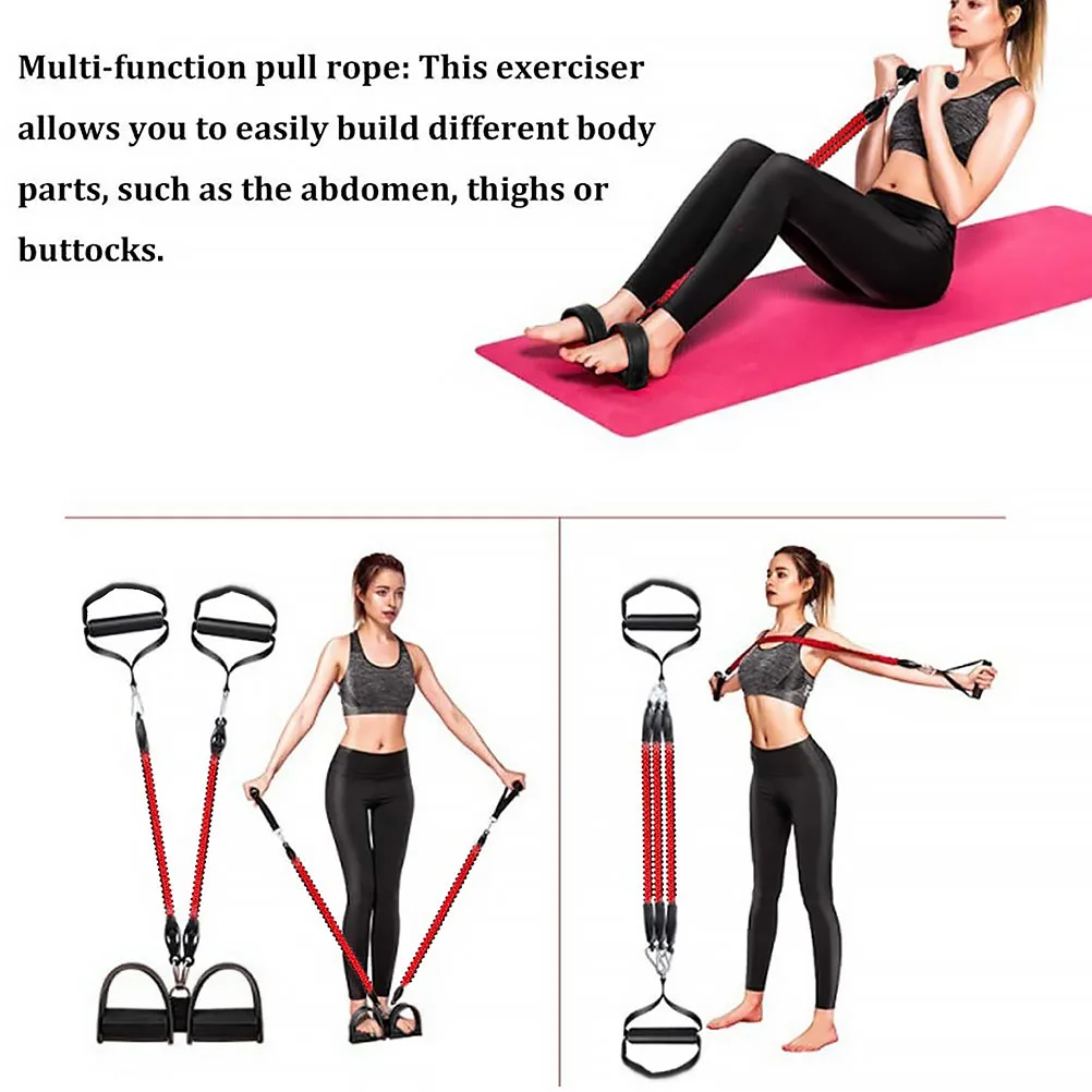 

1Set Yoga Pedal Pull Rope Natural Material Compact Portable Durable Fitness Tension Pull Rope for Home Gym Office Outdoor