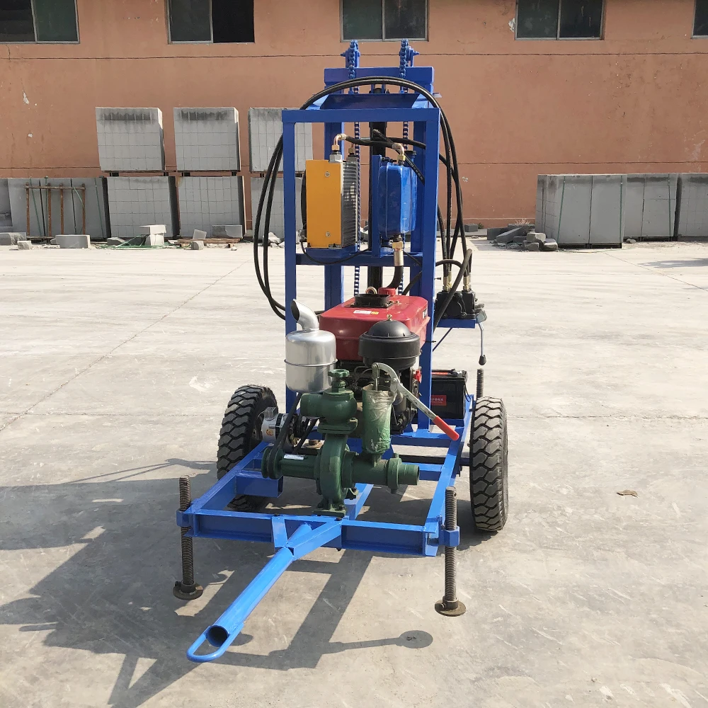 2025년 핫세일 100m 150m 200m 암반 시추 장비 수중 시추 디젤 구동 시추 장비