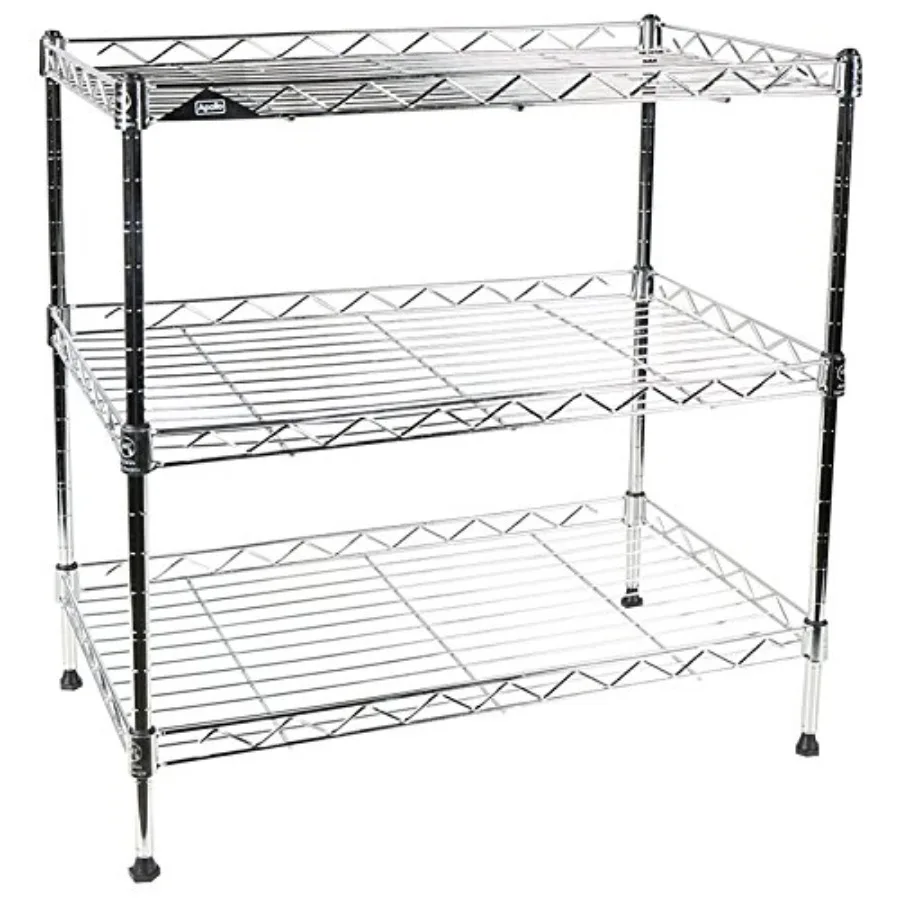 

Трехуровневая проволочная полка Chrome 20"x12"x20" с вкладышем для полок