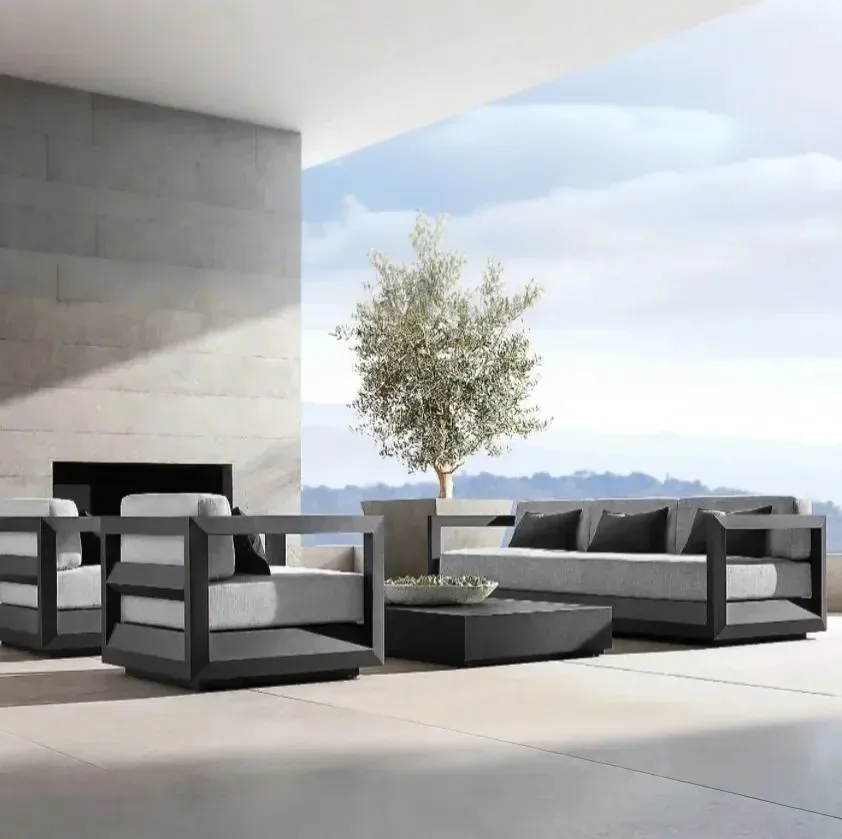 

Modern Aluminum Garden Sofa Set Manufacturer's Hot Selling for Outdoor Courtyard & Living Room Powder Coated for Hotel Home Use