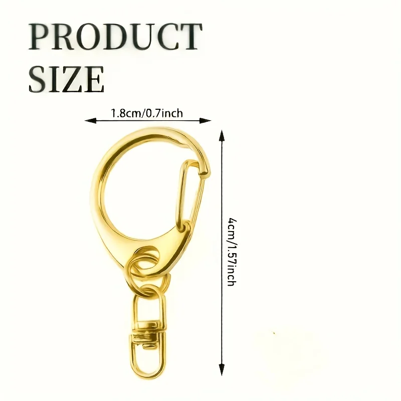 60pcs Golden Great Keychain Lobster Claw Keychain Unisex Keychain Lanyards Gift Making Bag Additions Pet Locks Crafting Supplies view 5