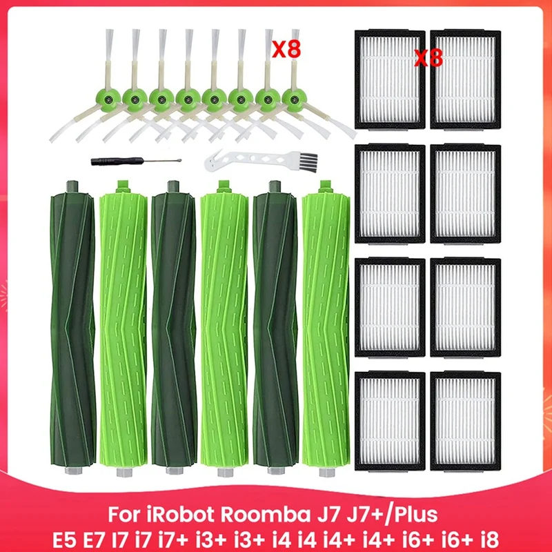 

B02C-Replacement Parts For Irobot Roomba J7 J7+/Plus E5 E6 E7 I7 I7+ I3 I3+ I4 I4+ I6 I6+ I8 Vacuum Cleaner Replenishment Kit