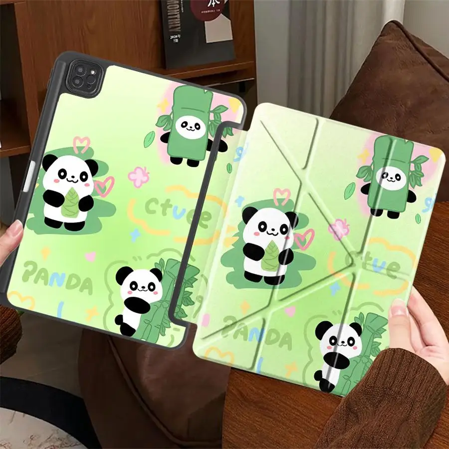 

Чехол-подставка Panda Cute Cool для планшетов iPad Mini 6, 7, Pro 11, 10, 9, 8, 7, 12.9 дюймов Pro 2025, Air 4, 5, M3, M2, 1, 2, M4