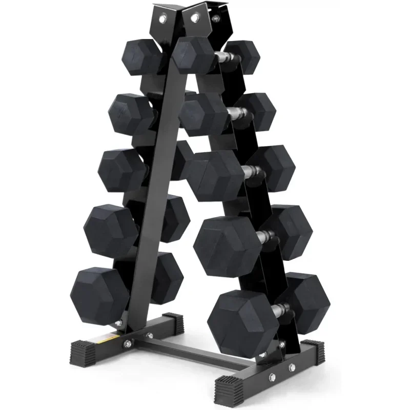 

ARITFIT 300/350/450/200/210 LB Rubber Hex Dumbbells With Optional Dumbbell Rack,Multi Weight Set To Choose,Ideal For Home Gy