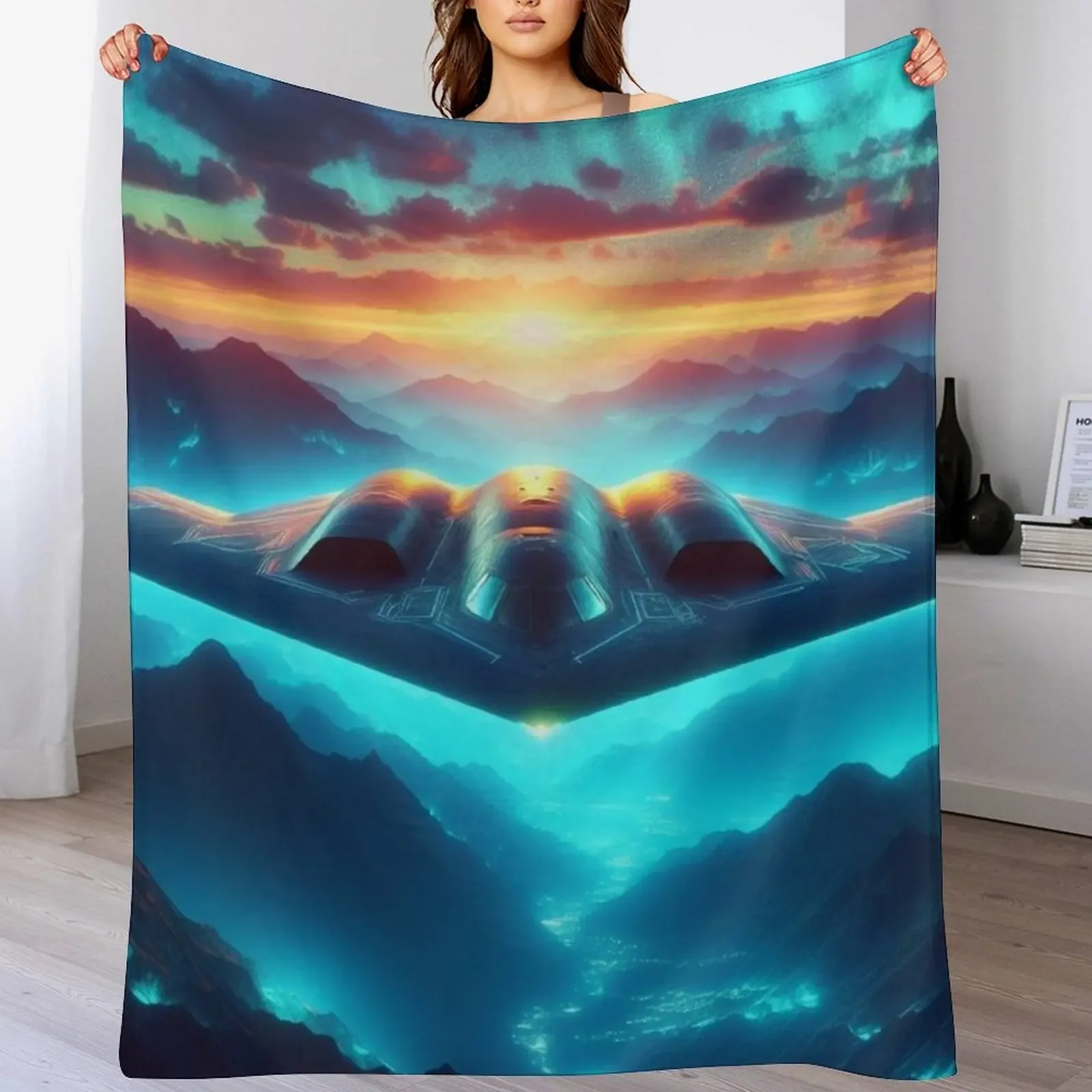 

Northrop B-2 Spirit Throw Blanket Furrys Softest Kid'S manga Blankets