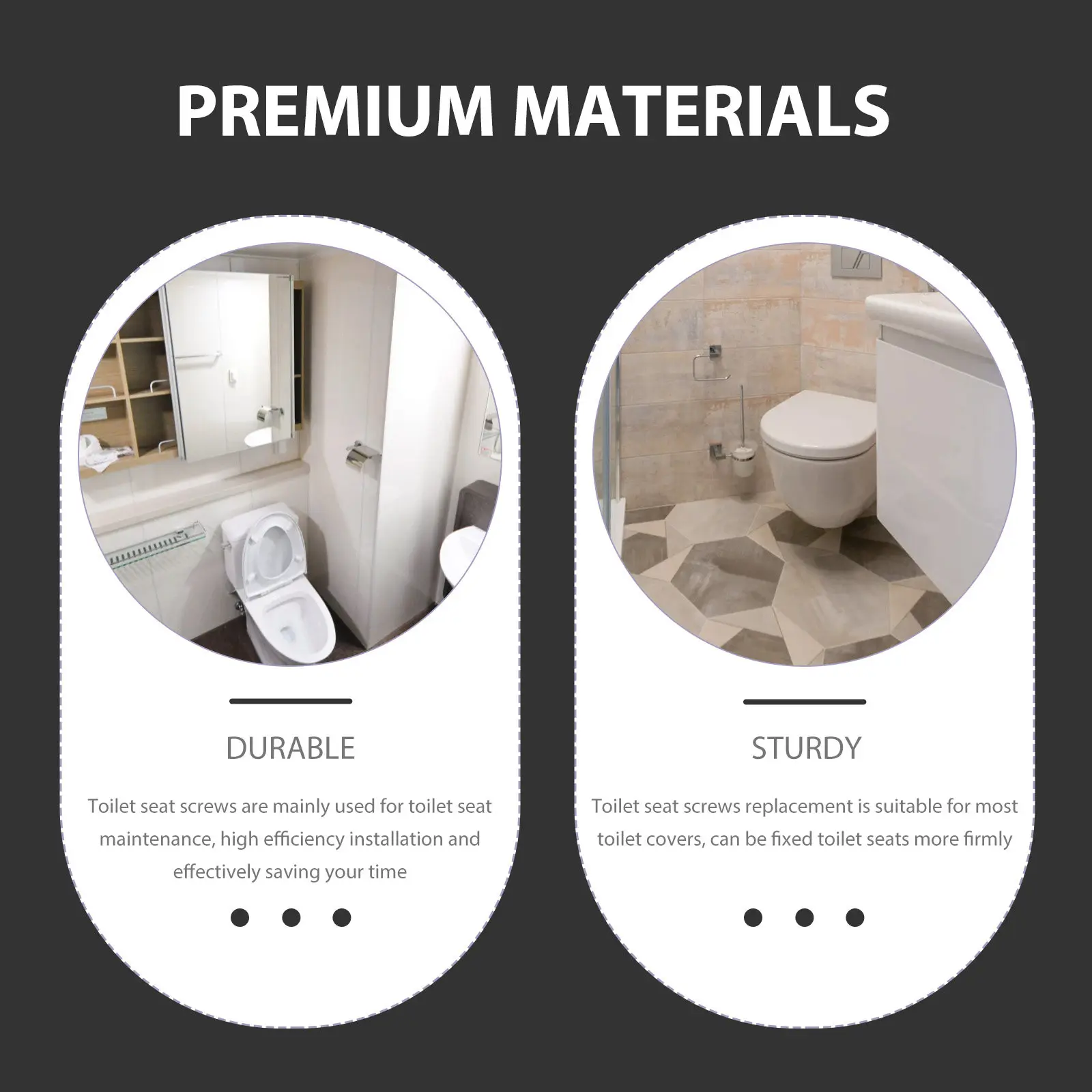 

10 шт. распорных винтов для унитаза из нержавеющей стали, антикоррозийные болты для крышки унитаза с уплотнительными прокладками для ремонта сантехники в ванной комнате