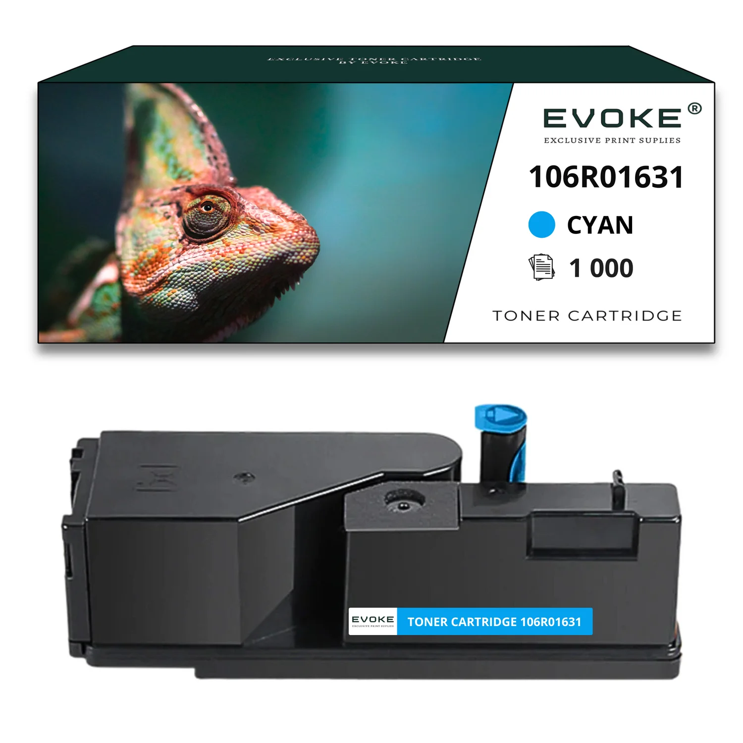 Evoke Compatibele Toner voor Xerox 106R01631 Cyaan 1000 Pagina's Phaser 6000/6010/6010N; Workcentre 6015/6015N/6015Ni
