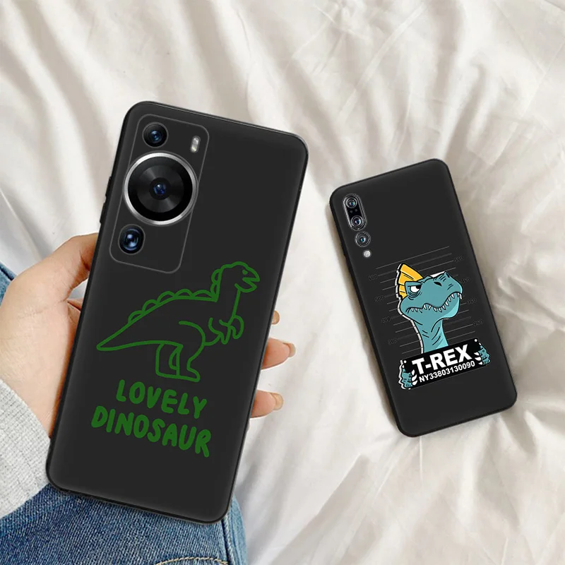 Phone Case For Motorola G200 One Fusion G30 G31 Huawei P20 P30 P40 P-Smart iphone6 Dinosaur cartoon Lover Matte Soft Cover