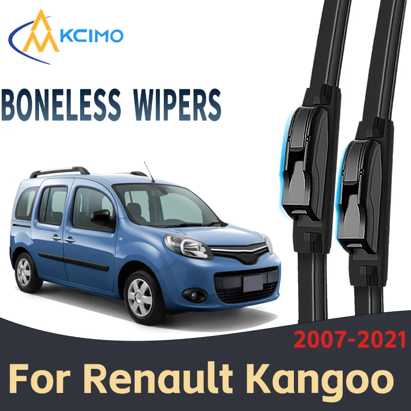 

Original Quality 2pcs for Renault Kangoo 2007-2021 Wiper Blades Ultimate Silent Efficient Windshield Cleaners OE Standard Rubber