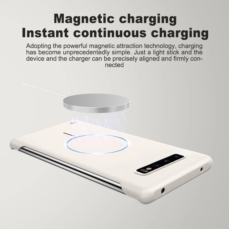 Für Magsafe Lünette-lose Handyhülle für Samsung S10 Plus S20+ S21 FE S22 S23 Note 20 Ultradünne rahmenlose harte PC-Magnetabdeckung – Detail 4