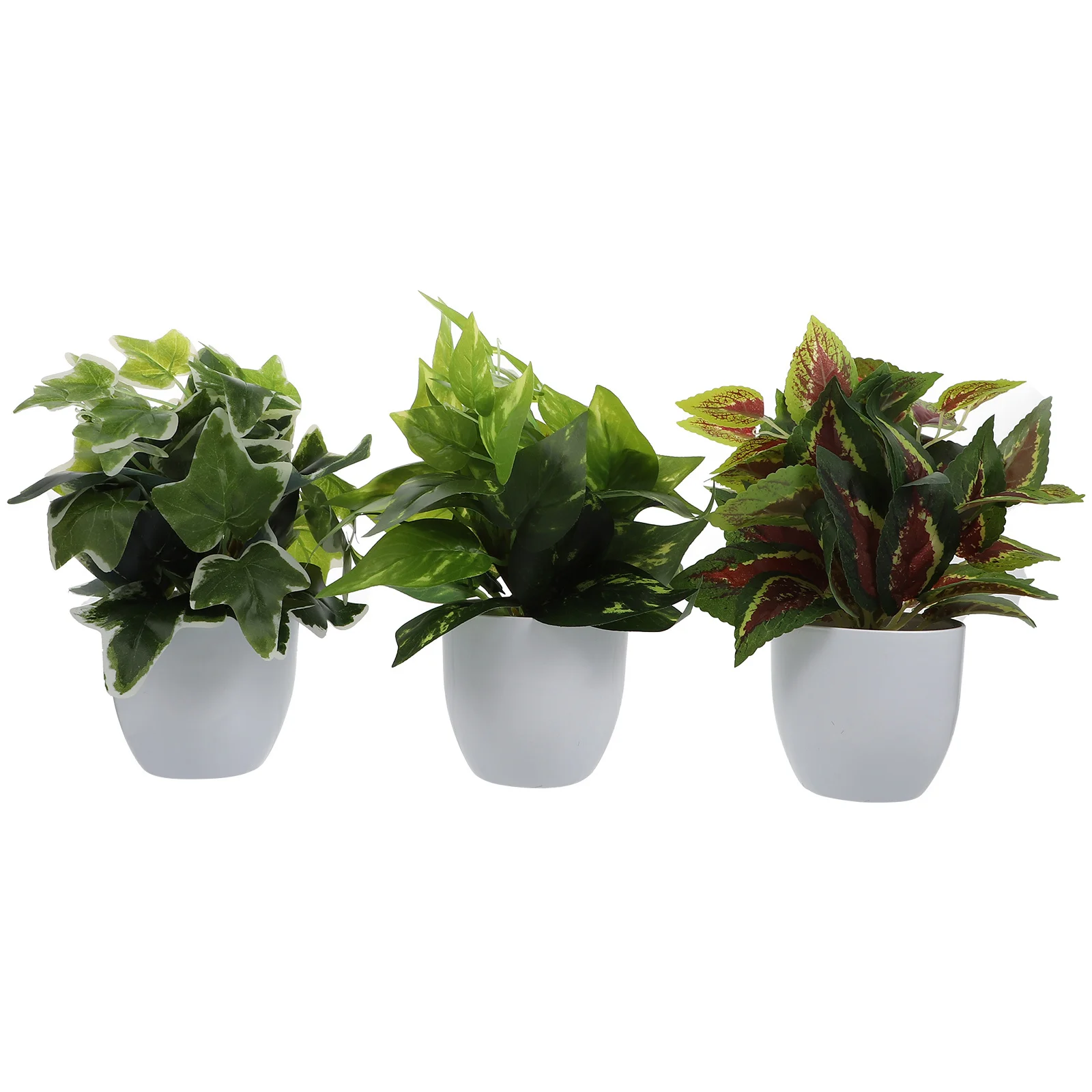

3Pcs Realistic Potted Plant Home Decor Lifelike Artificial Greenery Desktop Ornament Stylish Personality Exquisite Workmanship