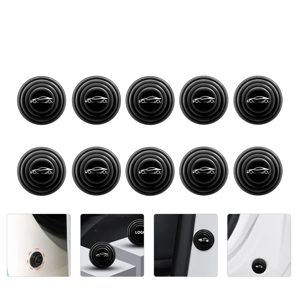 12 Pcs Protector Shock Absorbing Gasket Bumper Sticker Cabinet Bumpers Car Door Slam Stopper Pvc Soundproof Pads Anti-collision