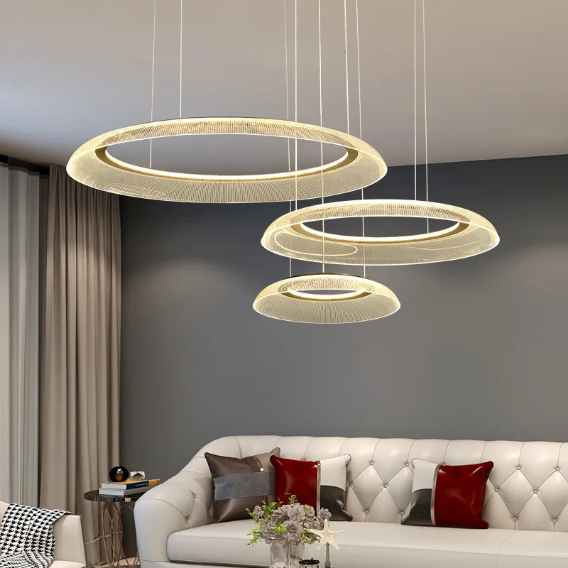 Villa with empty living room lights, minimalist bedroom, luxurious circular ring, creative and personalized art restaurant