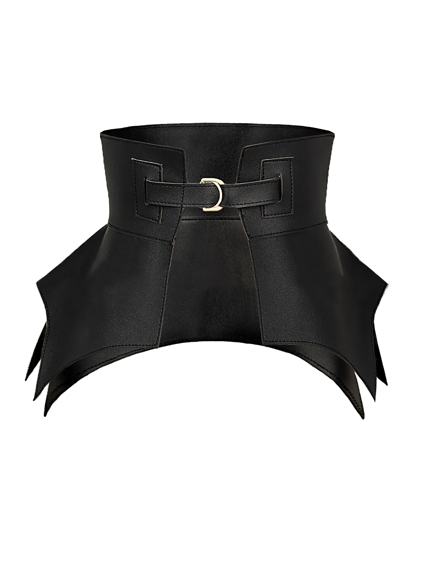 Falda de corsé Steampunk para mujer, cinturilla de cola de golondrina Sexy con cordones de PU Punk negro a la moda