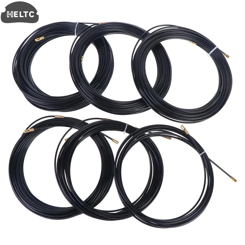 5/10/15/20/25/30M Nylon Cable Puller Nylon Electrician Spring Tape Wall Wire Lead 3mm Conduit Threader Puller Wiring Aid Tool