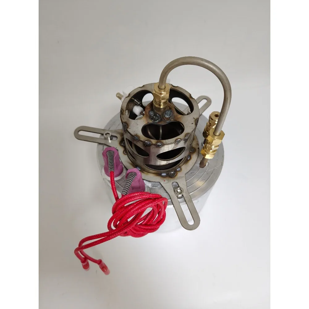 No.89 High Flame Electric Vaporizing Burner Assembly with SR Smart 6-Wire Controller for Vegetable Oil & Liquid Wax Stove System