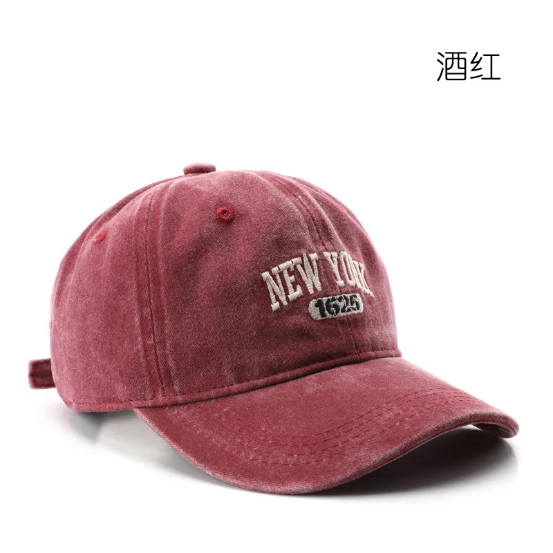 Retro NEW YORK Stickerei Snapback-Mütze für Männer und Frauen Vintage Washed Baseball Caps Frühling Herbst Freizeit Verstellbare Weiche Hüte – Detail 12