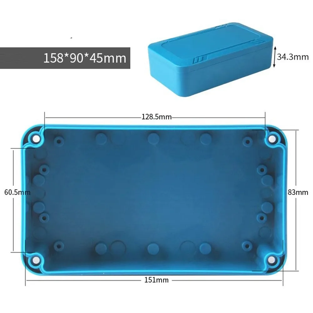 

IP67 Waterproof Enclosure Junction Housing Box ABS Plastic Blue Color Electronic Project Case Instrument Box Outdoor Indoor