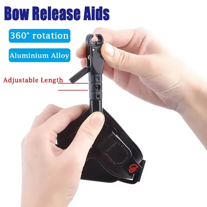 

High Sensitivity Compound Bow Release Archery Accessories 360 Degree Rotatable Trigger Caliper Release Aids for Shooting Hunting