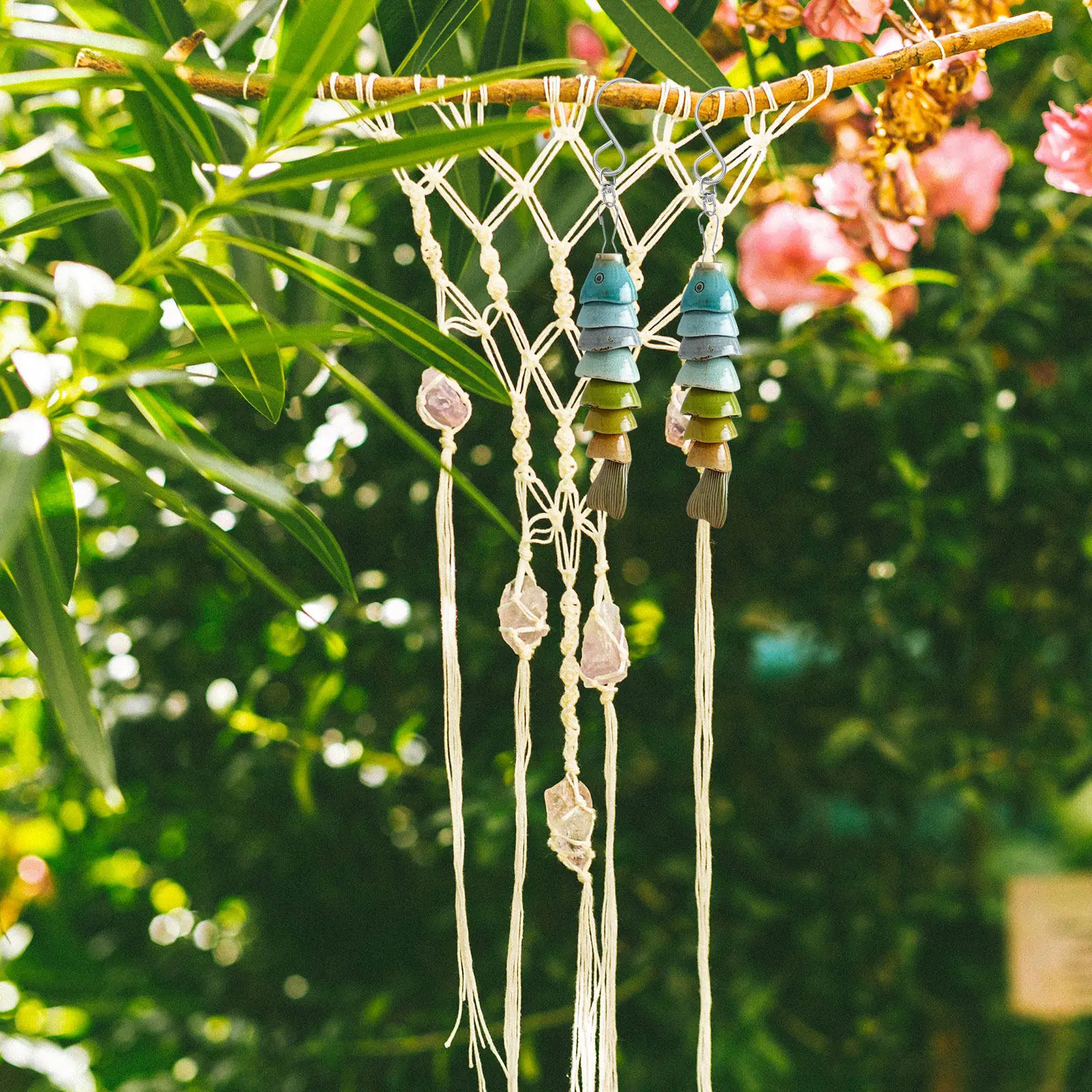 10Pcs Wind Chime Hooks Metal S Shaped Rotating Swivel Hooks for Hanging Flower Baskets Wind Spinners Garden Decor Hanging Plant - view 3