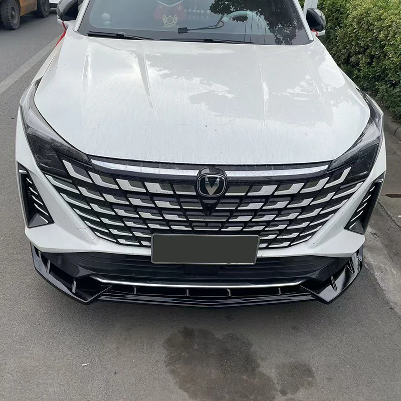 For CHANGAN OUSHANG Z6 UNI Z Front Bumper Lip Chin Spliter Bodykit Protection 3Pcs/Set Exterior Upgrade Accessories
