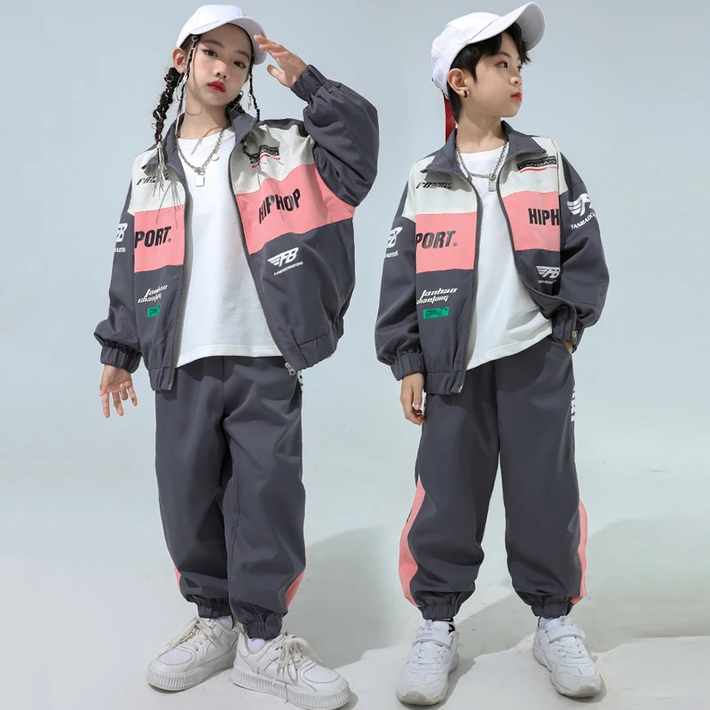 

Boys Girls Ballroom Dance Clothes Jazz Dance Performance Costumes Kids Cool Hip Hop Clothing Children Street Wear XS10516
