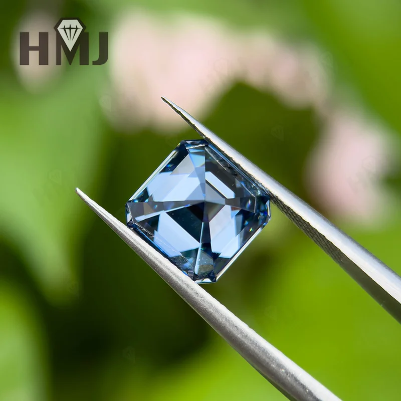 Großhandel Moissanit-Steine Asscher-Schliff Brillantschliff 0,35-10 Karat Lebendig Blau Champagnerfarben Laborgezüchtete Lose Edelsteine Perlen – Detail 38