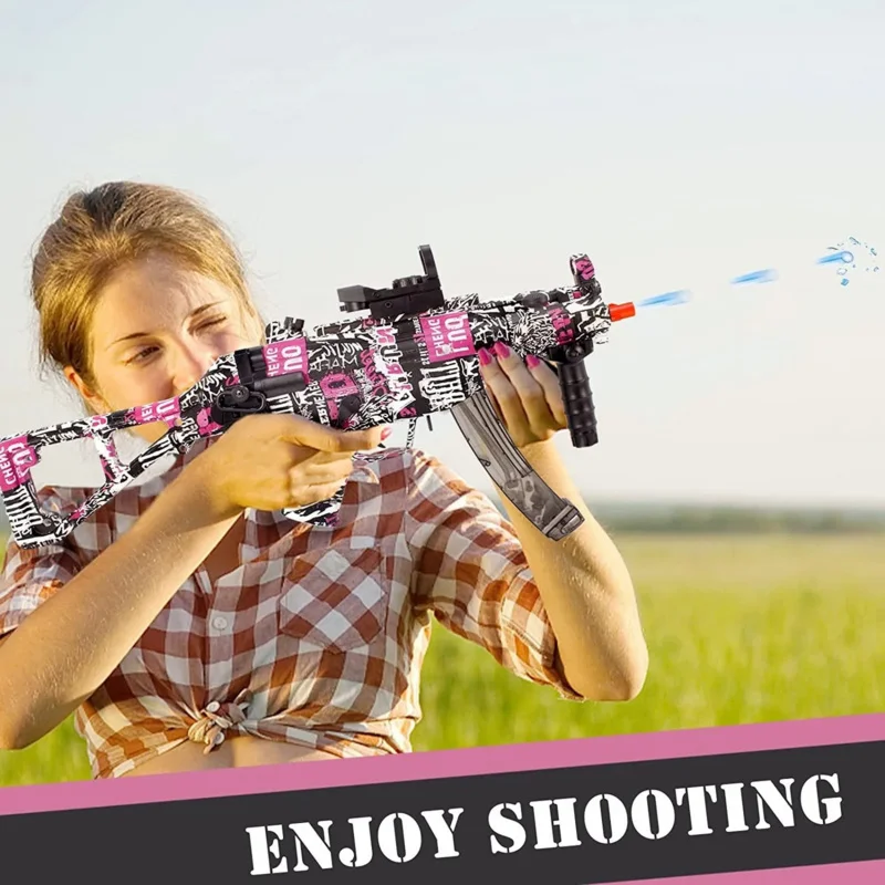 Electric Gel Blasting Gun Toy Gun Burst Gel Water Ball Gun Outdoor Activities Game Shooting Weapon Gel Bullet Gun Gift