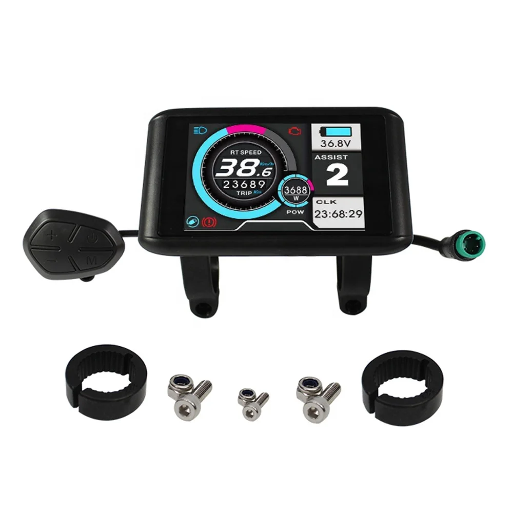 UKC1 24/36/48/52/60/72V Universal Colorful    LCD Display with USB Charging Function