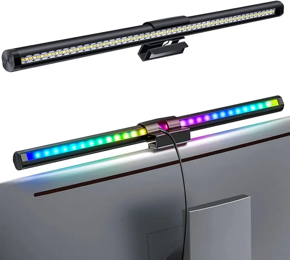 

RGB LED PC Monitor Screen Light Strip Eye Care Lighting Work Game Learning Reading Dimming Table Light Strip RGB Atmosphere Lamp