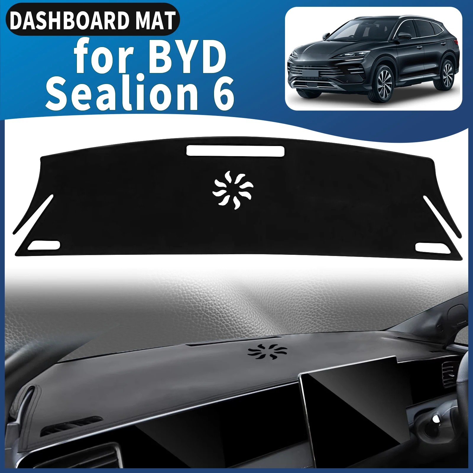 

for BYD Sealion 6 Sealion6 EV 2025-2026 Car Dashmat Dashboard Cover Pad DashMat Sunshade Protective Carpet Accessories Leather