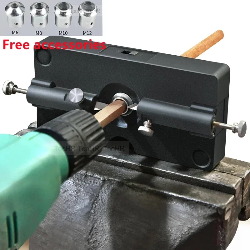 Dowel Maker Metric 6mm, 8mm, 10mm, 12mm With HSS Cutter Head Electric Drill Milling Dowel Round Rod Auxiliary Woodworking Tool