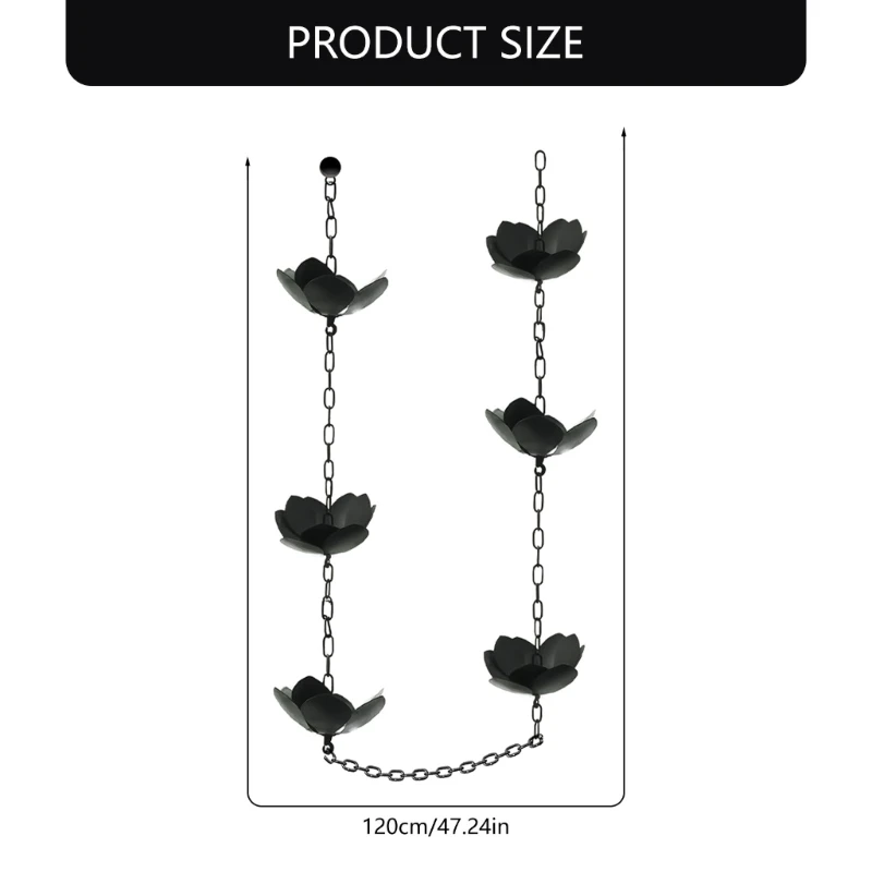 ตกแต่ง Rain CHAIN ​​ดอกไม้ Rain CHAIN ​​Functional ตกแต่งเปลี่ยน Dropship