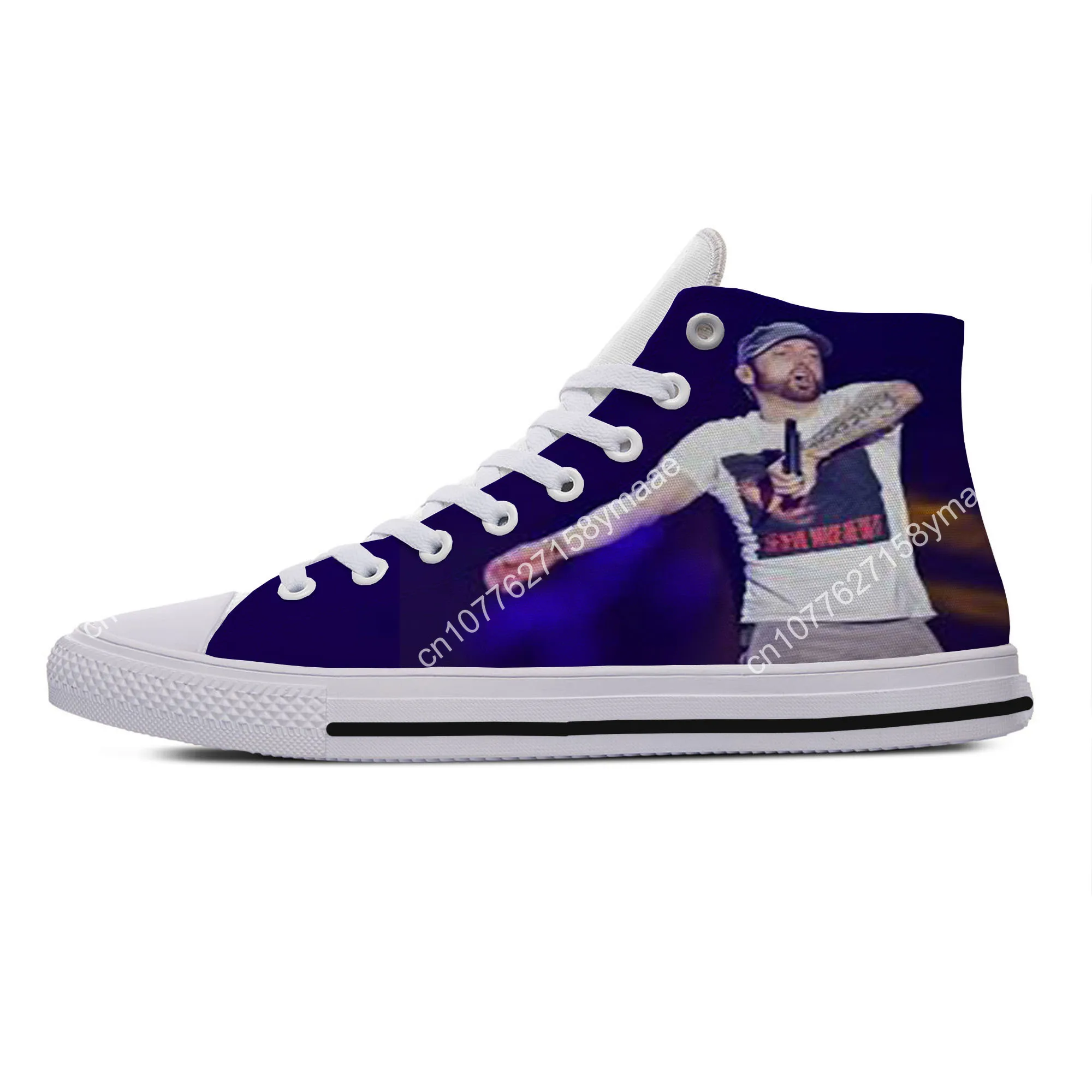 Hot Cool Fashion New Summer Casual Shoes Man Woman Latest Hip Hop Rap Music Rock Funny Eminem Casual High Help Board Shoes