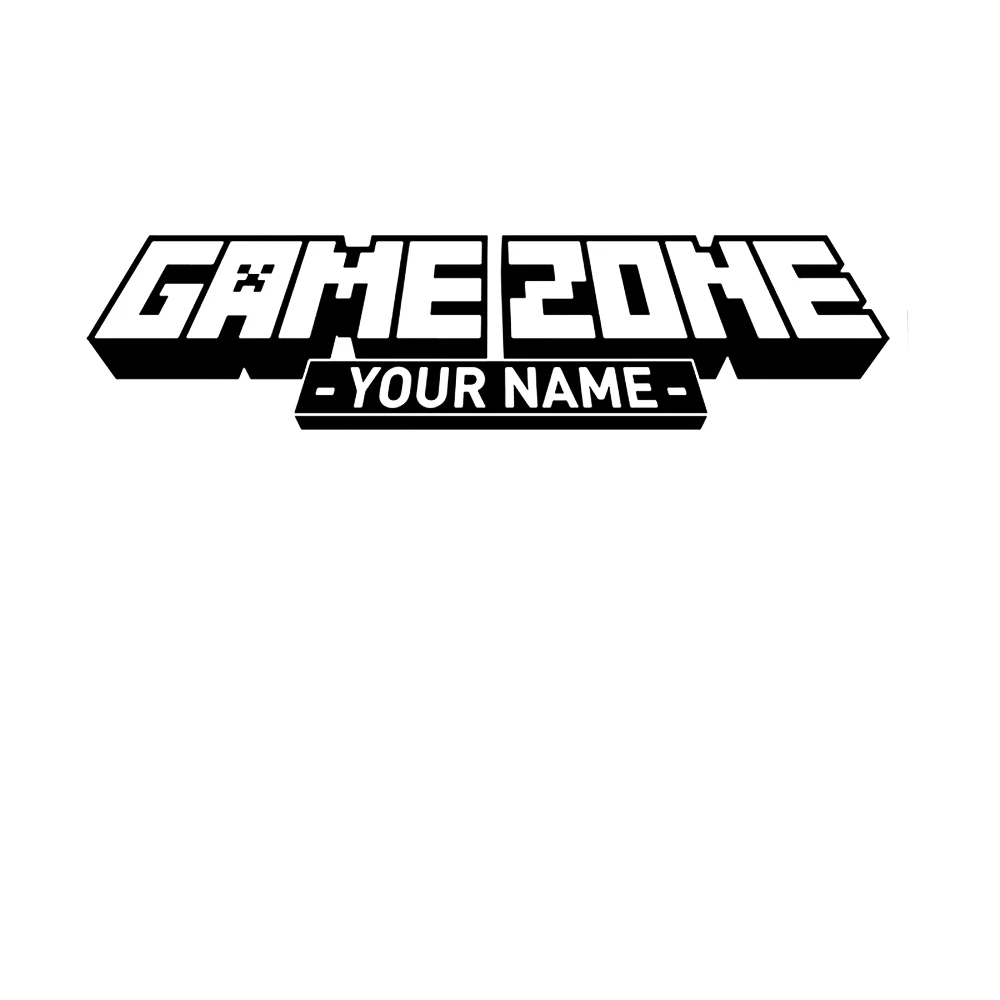 Personalized Name Game Zone Wall Decal Playroom Custom Video Gaming Gamer Xbox Ps Wall Sticker Gameroom Teen Vinyl Home Decor