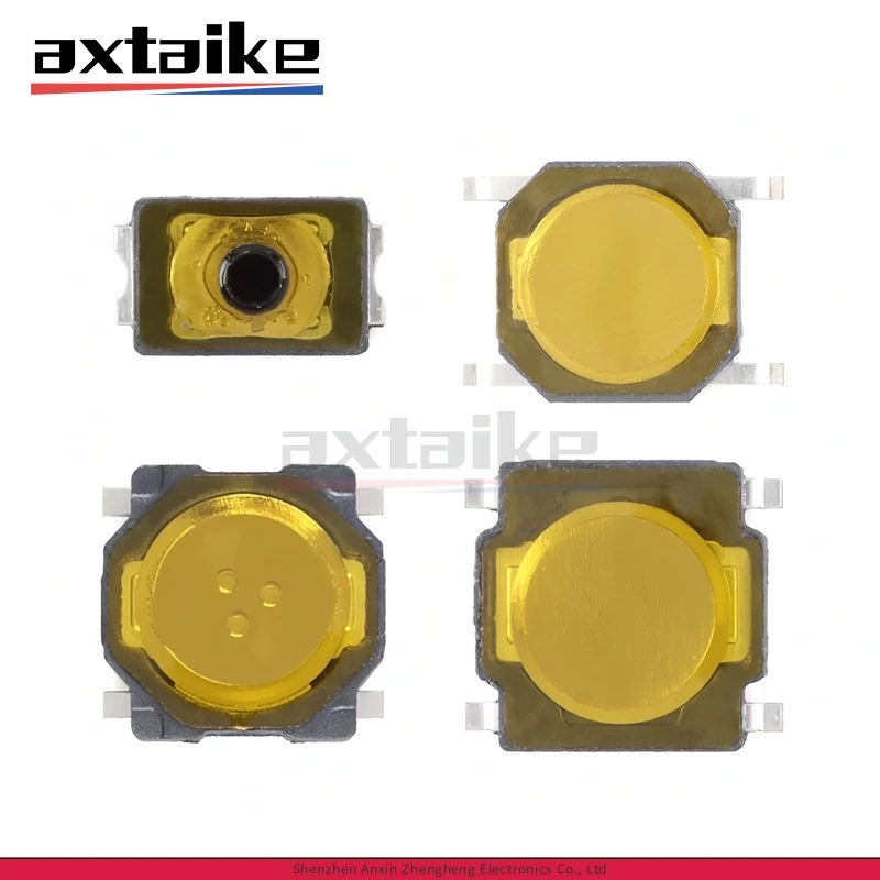 50PCS 3.7*3.7*0.35mm 2*3*0.65 4*4*0.8 4.5*4.5*0.55 Thin Film Touch 2/4 Feet Foot Patch Micro Button Switch Metal Dome 4Pin SMD