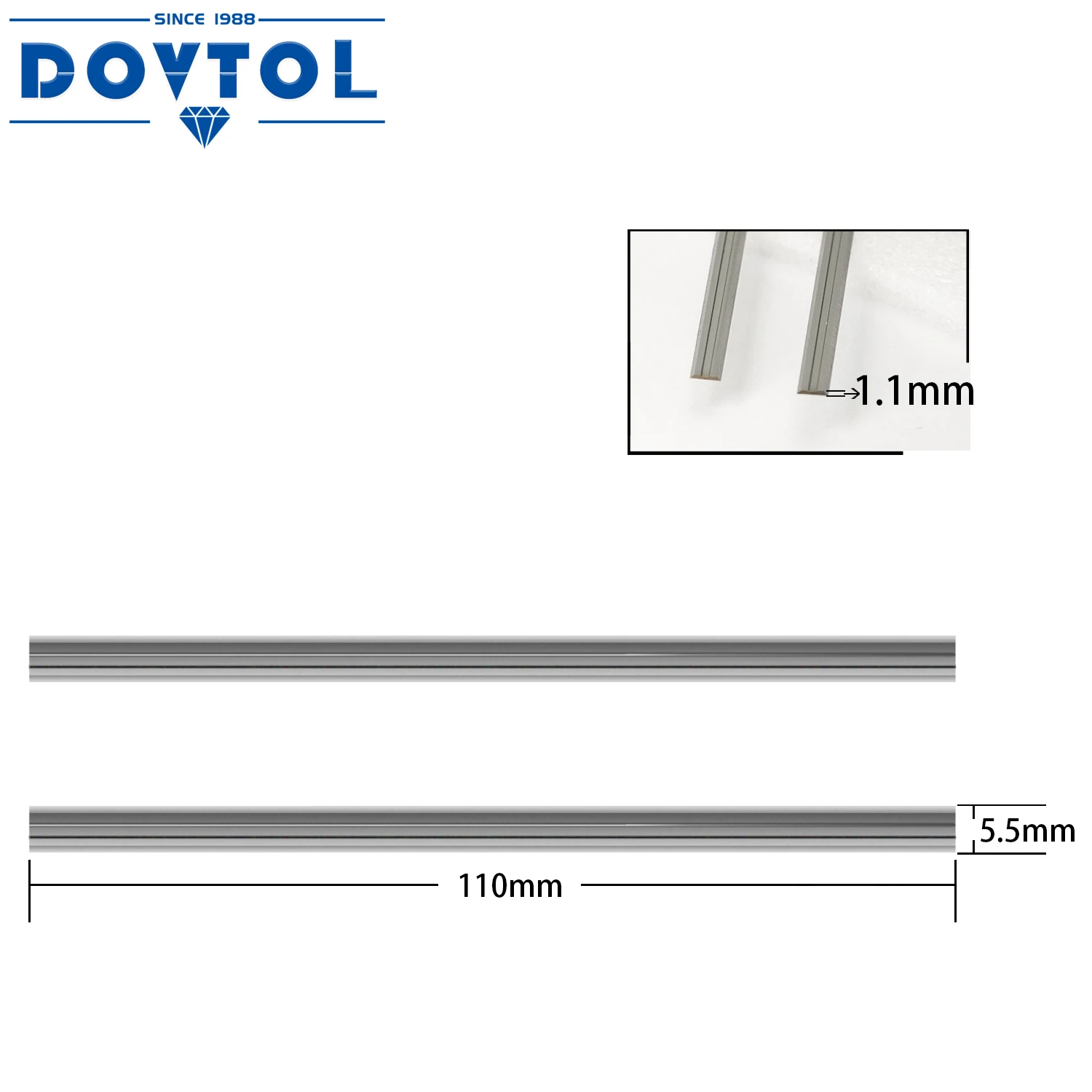 HSS 110mm Planer Blade for Makita 1911B 1912B 1002BA Enkor Interskol 110X5.5X1.1mm Planer Power Tool 2pcs