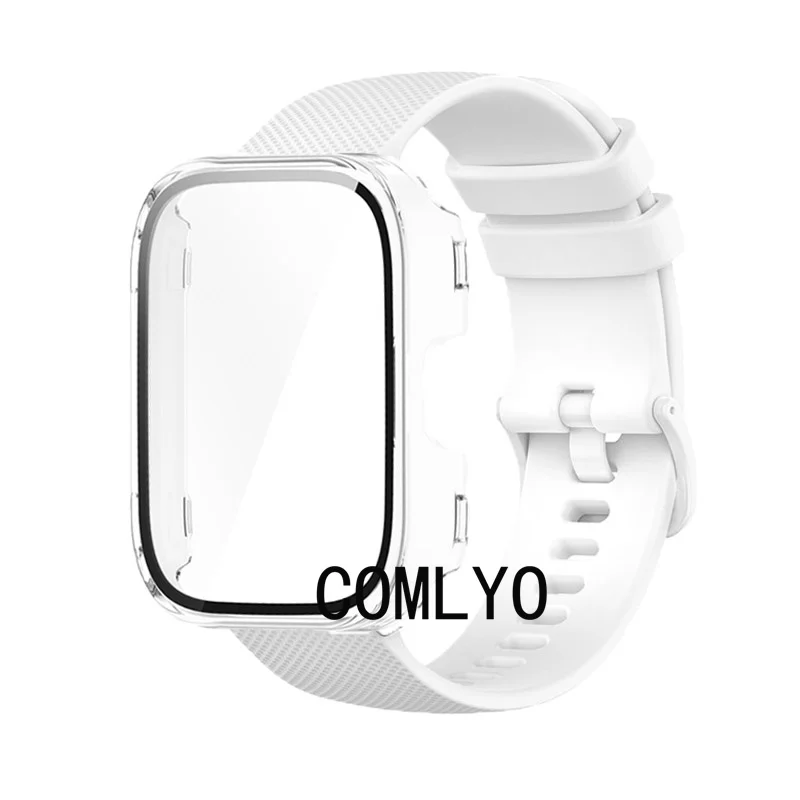 Per Amazfit Bip 5 Unity Strap + custodia proteggi schermo in vetro copertura completa Smart watch paraurti protettivo cinturino sportivo in Silicone