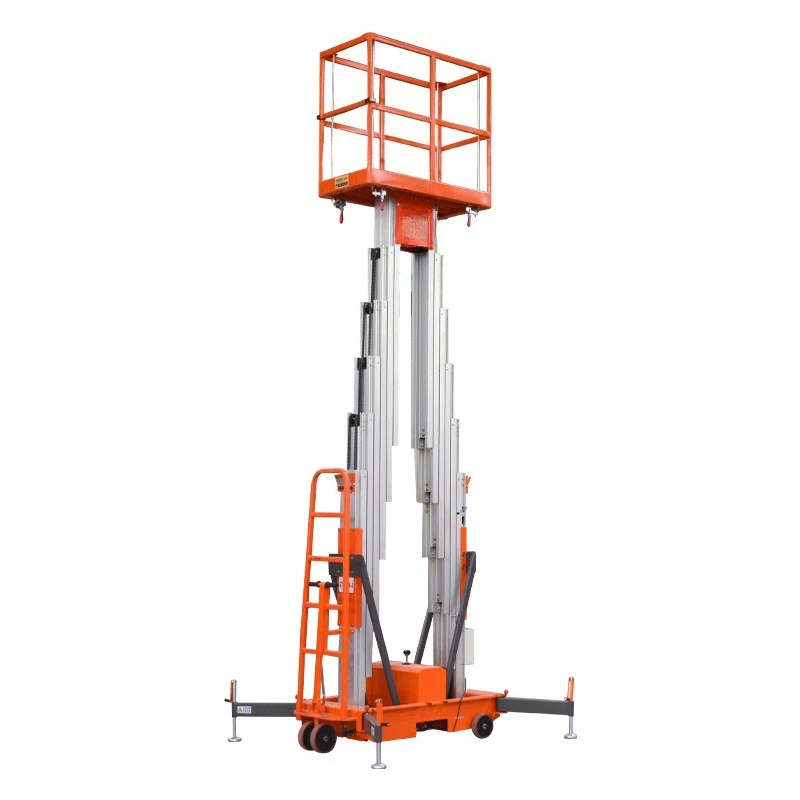

Aluminum alloy aerial pickup truck supermarket street lamp cinema electric lift double column ladder lift