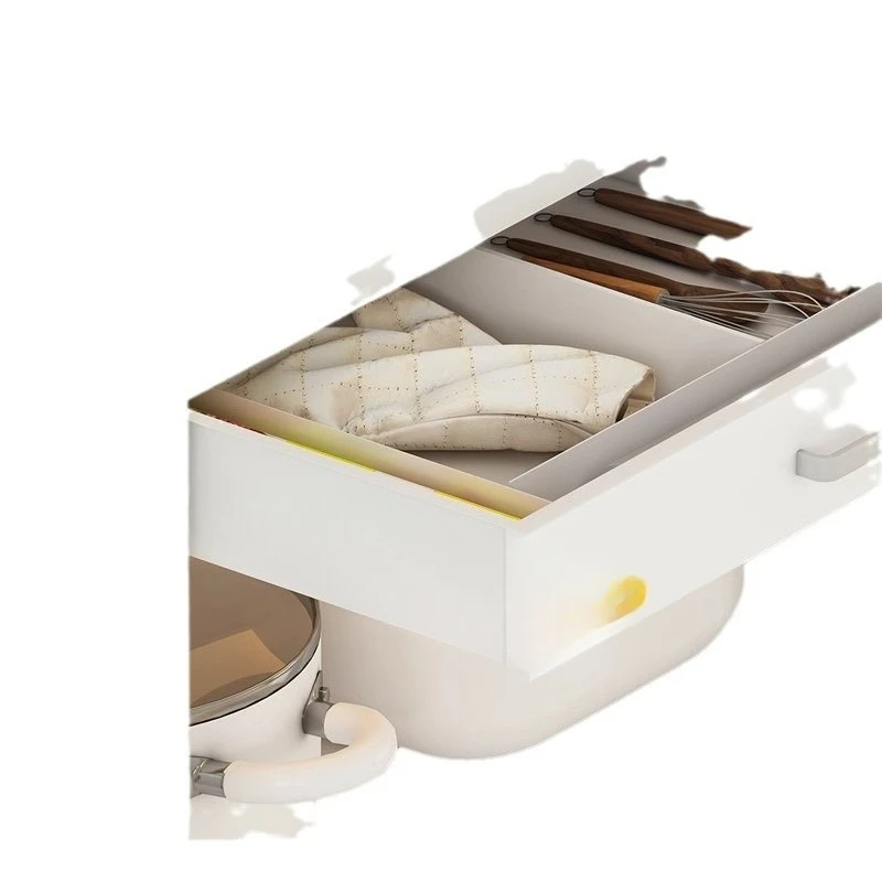 

White, kitchen, oven, shelves, floor, multi story, household